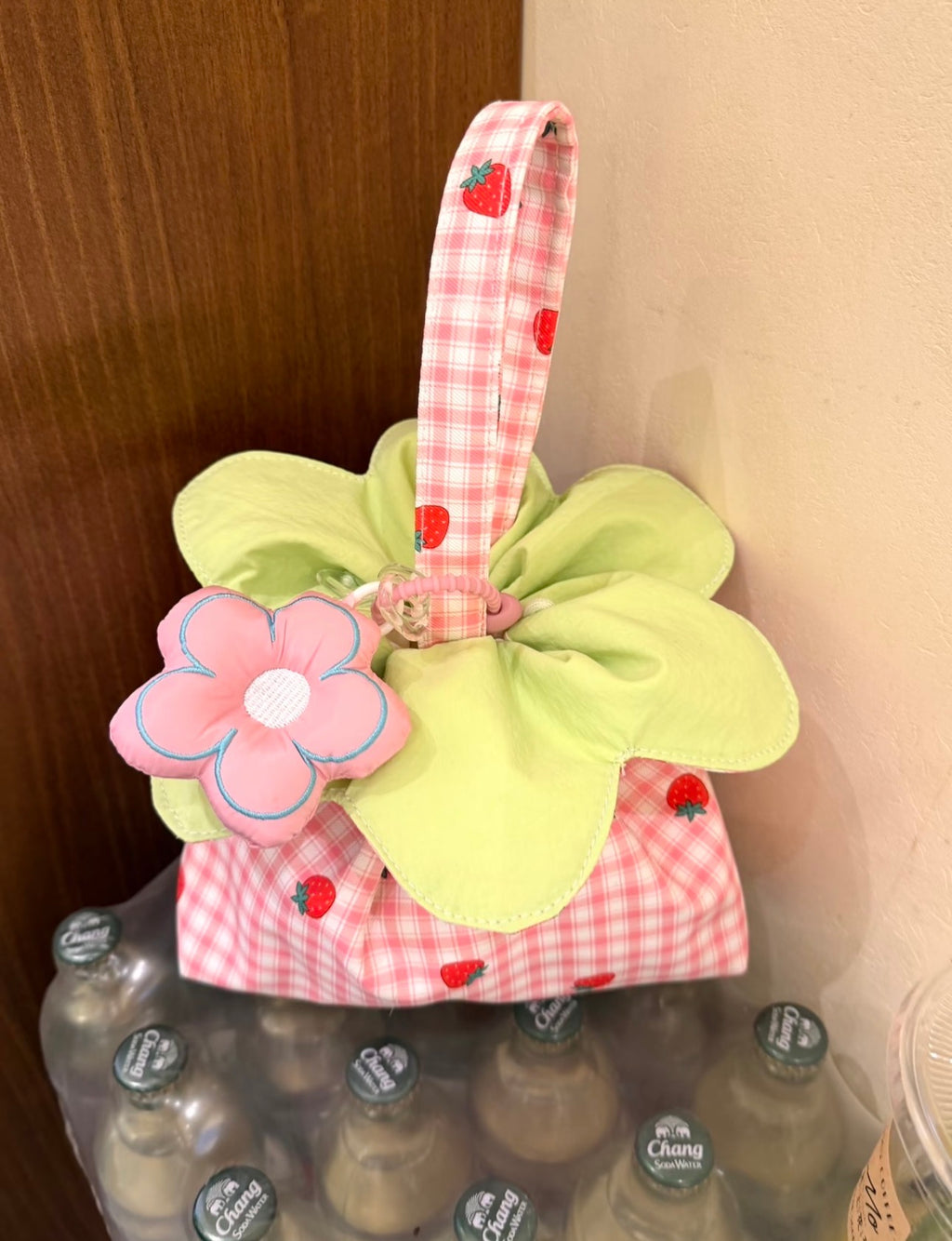 Strawberry plaid floral bag