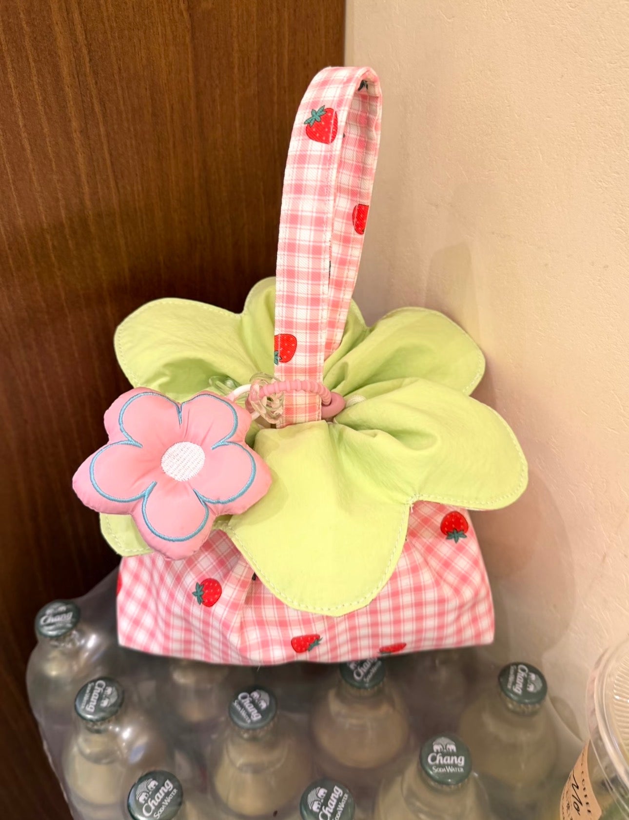 Strawberry plaid floral bag