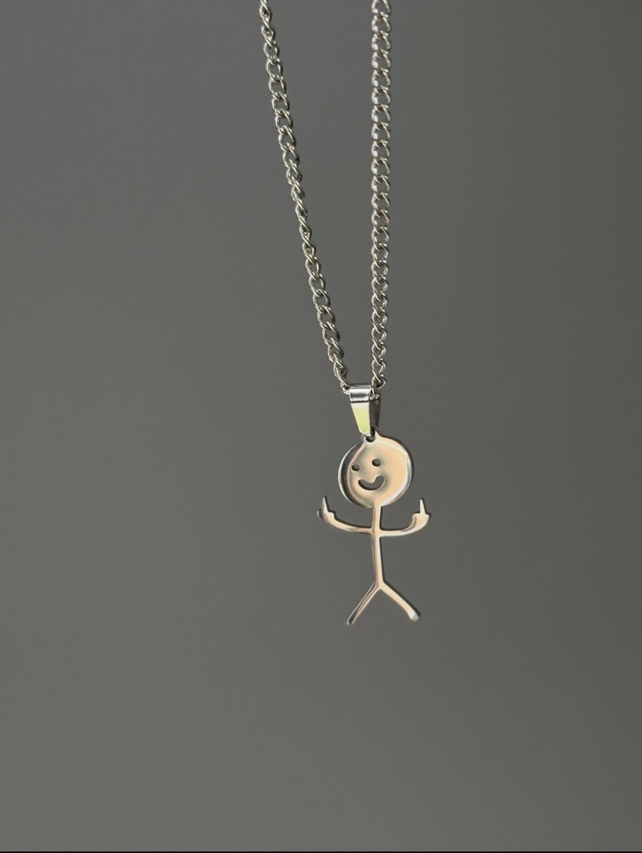 "Civilized Stickman" Fun Necklace