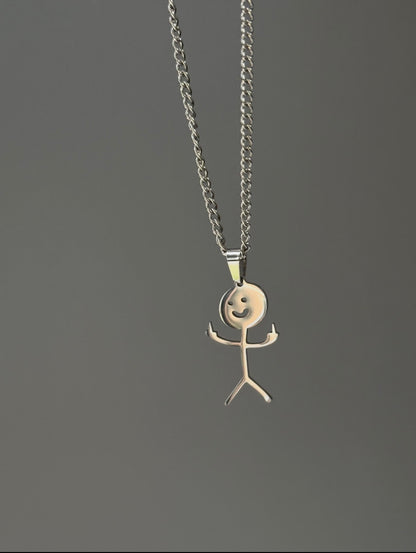 "Civilized Stickman" Fun Necklace