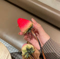 Simulated strawberry keychain