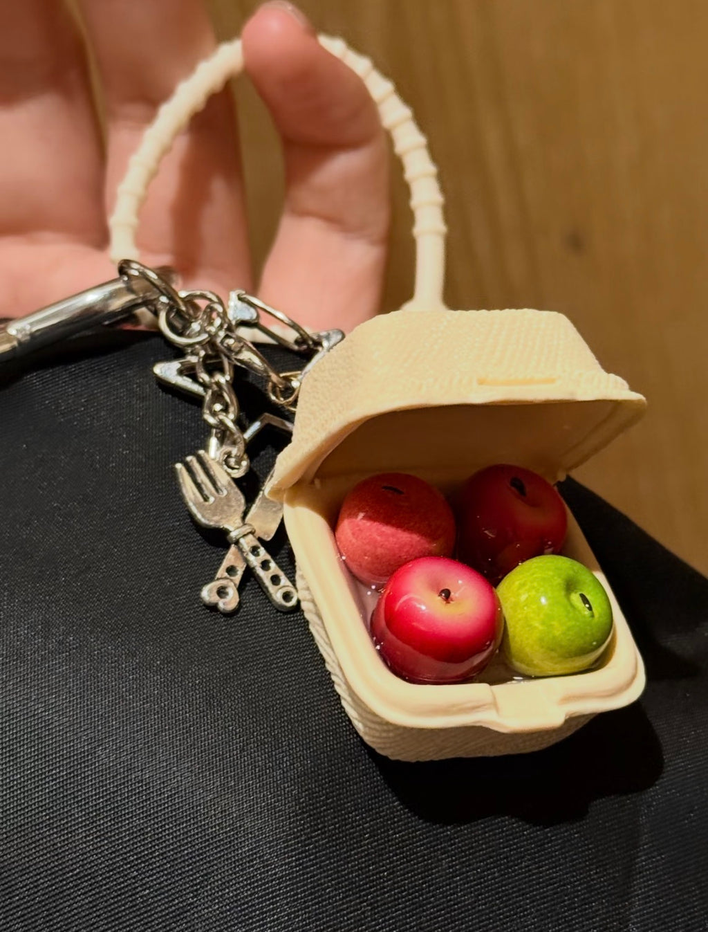 Apple box keychain